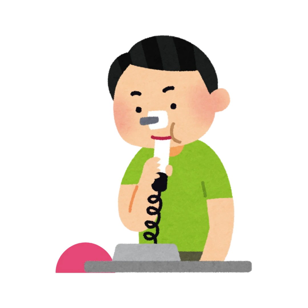 Child performing PFT test